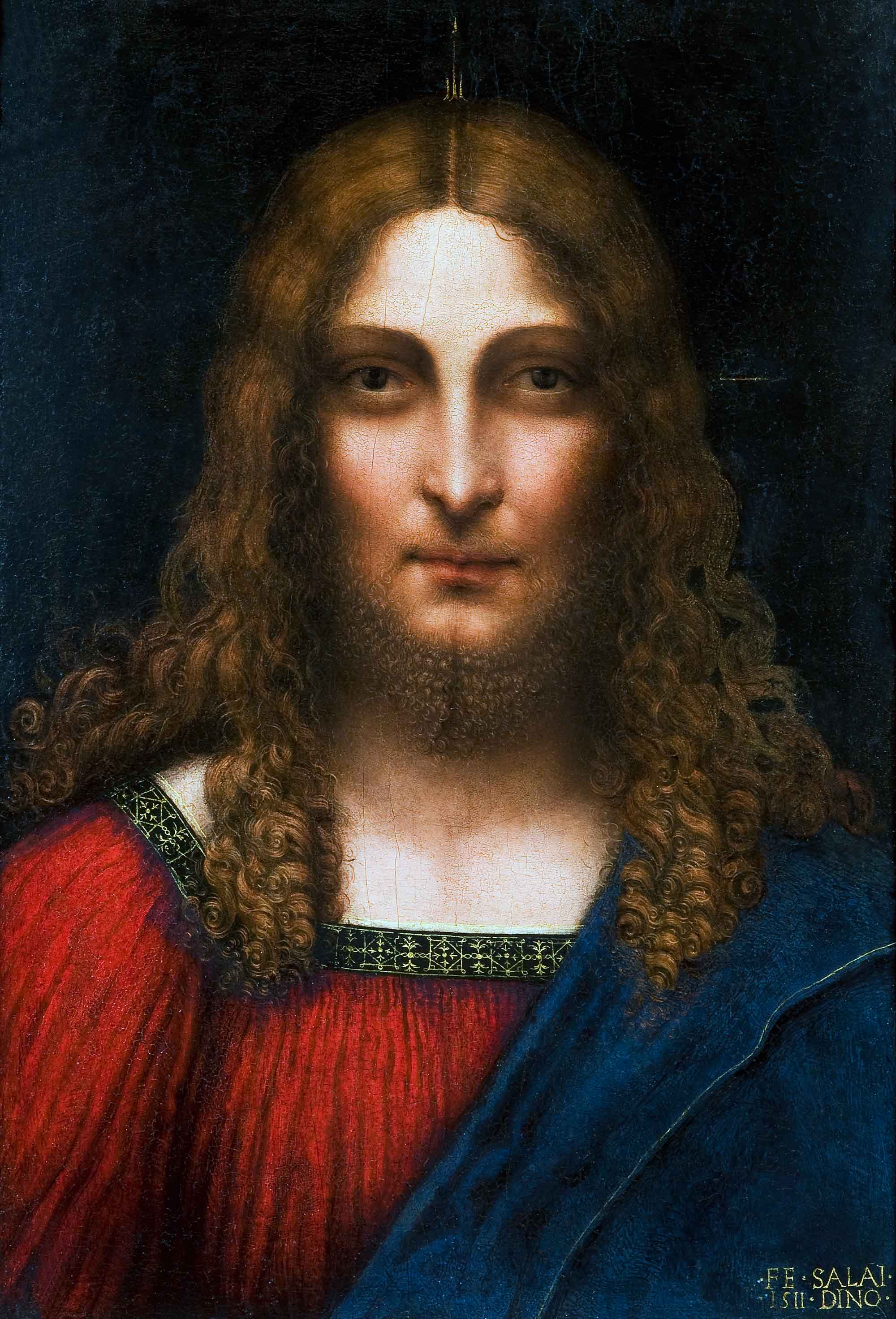 Figura 3. Cristo Redentore, Gian Giacomo Caprotti detto Andrea Salaì, 1511, Olio su tavola, 57.5 cm × 37.5 cm. Immagine tratta dal sito ambrosiana.it.